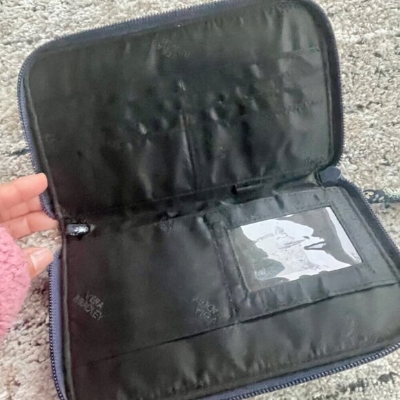 Vera Bradley blue floral Boho wallet long navy blue Excellet condition - Picture 3 of 13